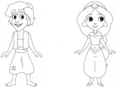 Disney Маля. Гра з кольором. Аладдін